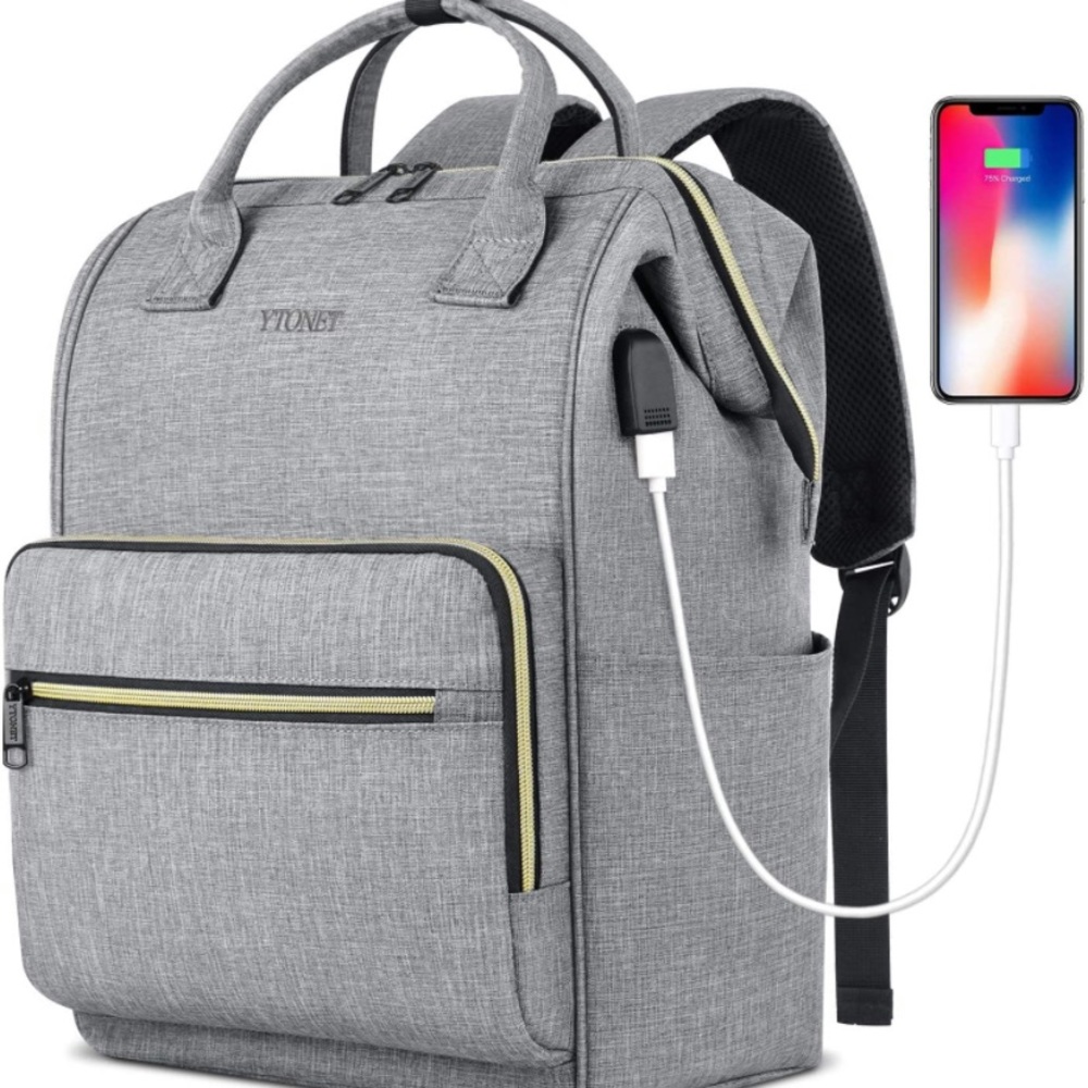 ‎16 x 11 x 6.5 inches Grey laptop backpack men/women